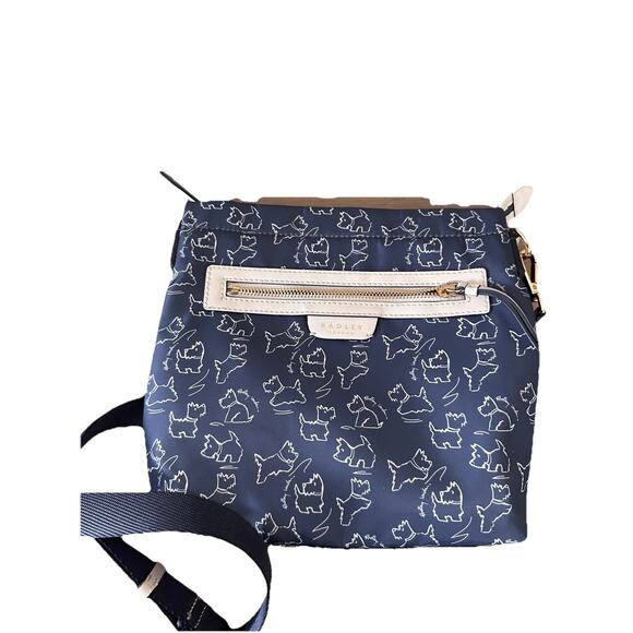 Radley Handbags - Radley London Crossbody Bag Womens Blue Dog Print Maple Cross Responsible Eco